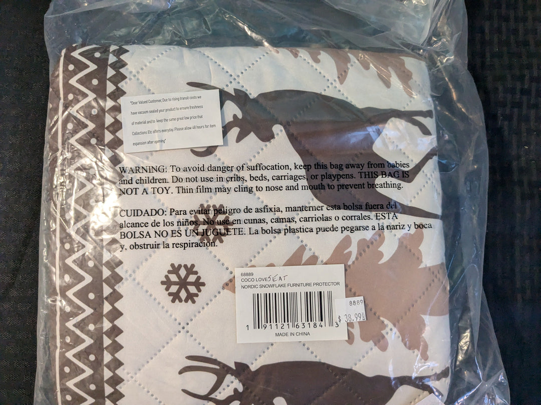 Nordic snowflake loveseat furniture protector