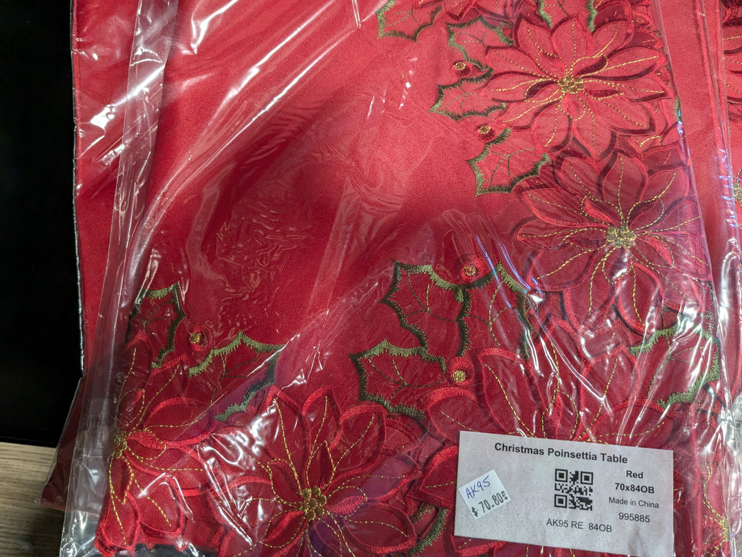 poinsettia table cloth - small
