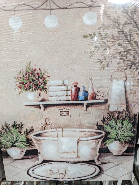 Blissful Bathroom Set of 4 Pictures – Stylish framed art for modern bathroom décor, featuring elegant designs that bring a serene, luxurious touch.
