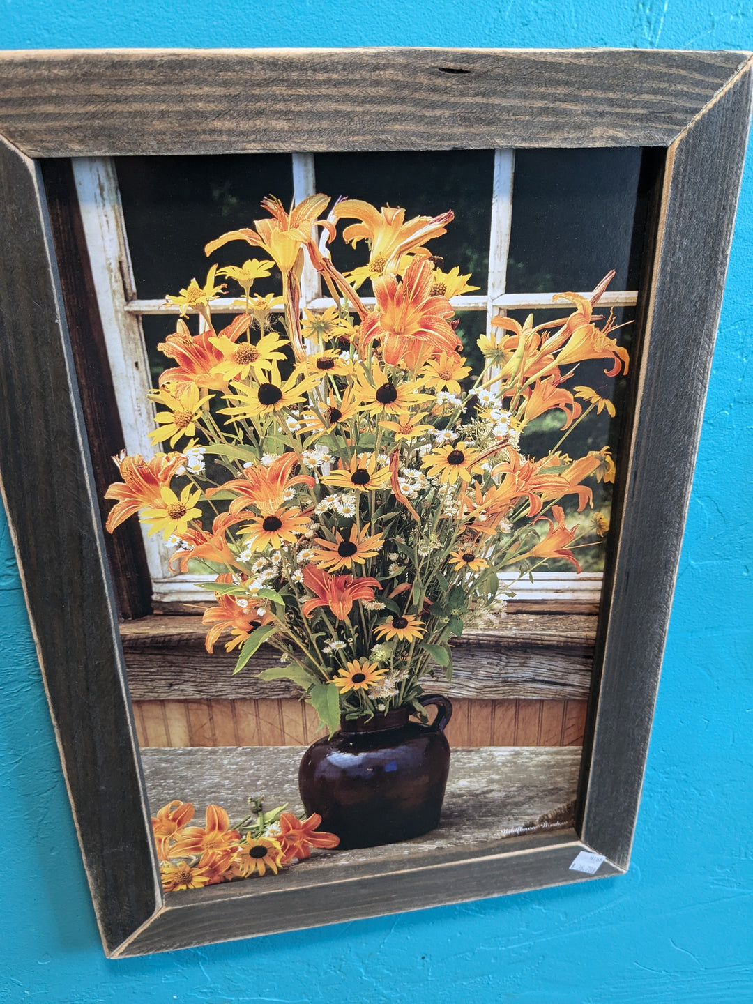 wildflower window framed print